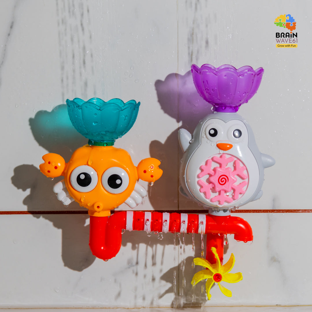 Spin & Splash Water Toy Set – Interactive Bath Play – Brainwave61