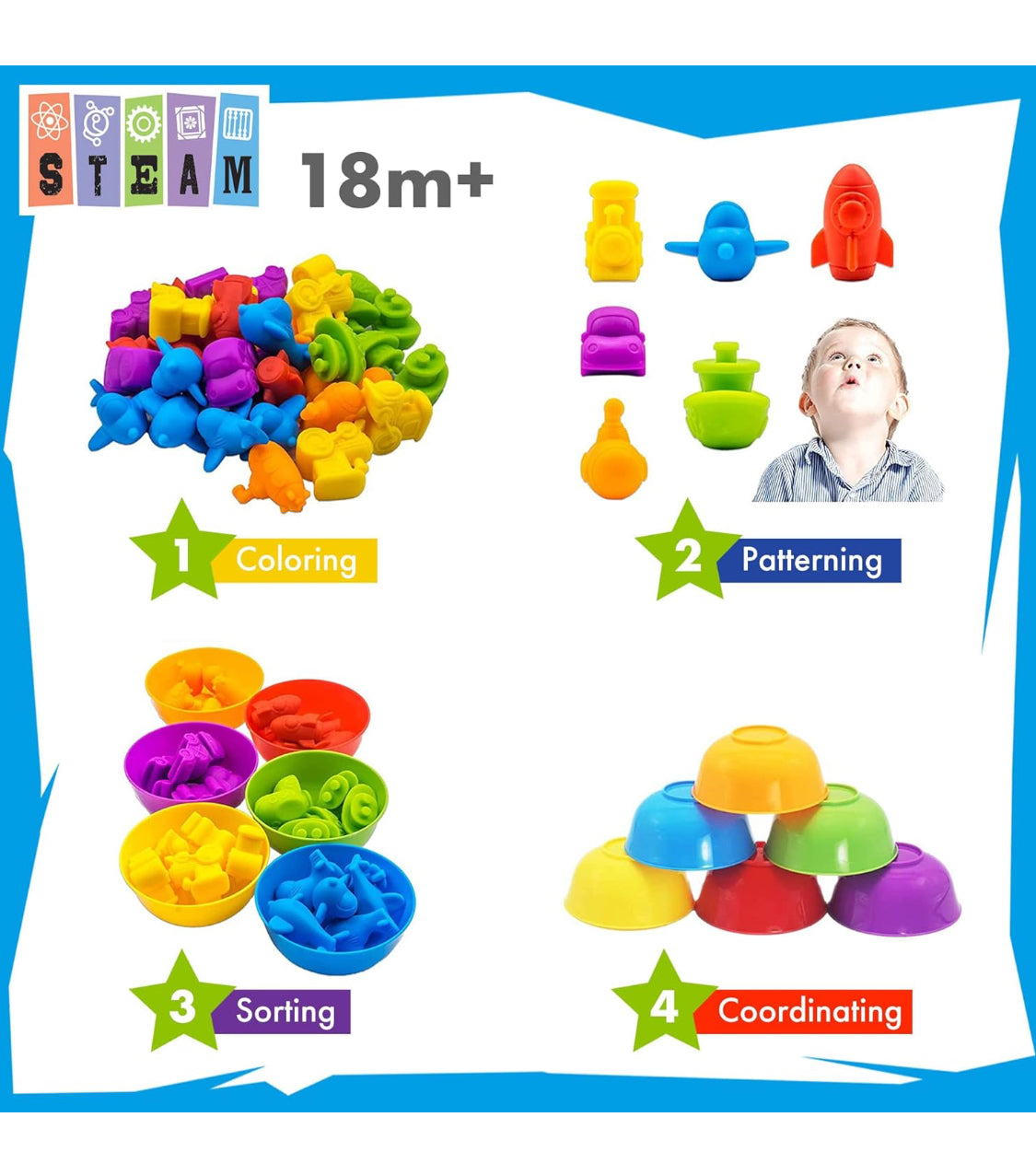 Montessori Counting & Sorting Game: Educational Toy for Kids