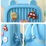 Toddler Mini Cute Backpack DIY Cute Cartoon Animal Preschool Kids Waterproof Shoulder Bag Student Backpack Bookbag School Lunch Backpack for Boys Girls