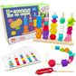 Montessori Wooden Beads Geometric Stacking Blocks Lacing Beads Matching Shape Stacker Montessori Toys for 3 4 5 Year Old Mega Blocks for Toddlers