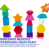 Montessori Wooden Beads Geometric Stacking Blocks Lacing Beads Matching Shape Stacker Montessori Toys for 3 4 5 Year Old Mega Blocks for Toddlers