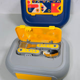 3 grid insulated leak proof lunch box with cutlery & lunch bag