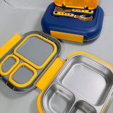 3 grid insulated leak proof lunch box with cutlery & lunch bag