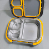 3 grid insulated leak proof lunch box with cutlery & lunch bag