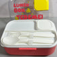 2 grid stainless steel Tedemei 750 ml  & 45 ml  lunch box