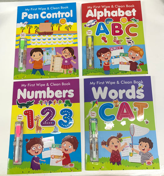 MY FIRST WIPE & CLEAN BOOK WITH FREE PEN