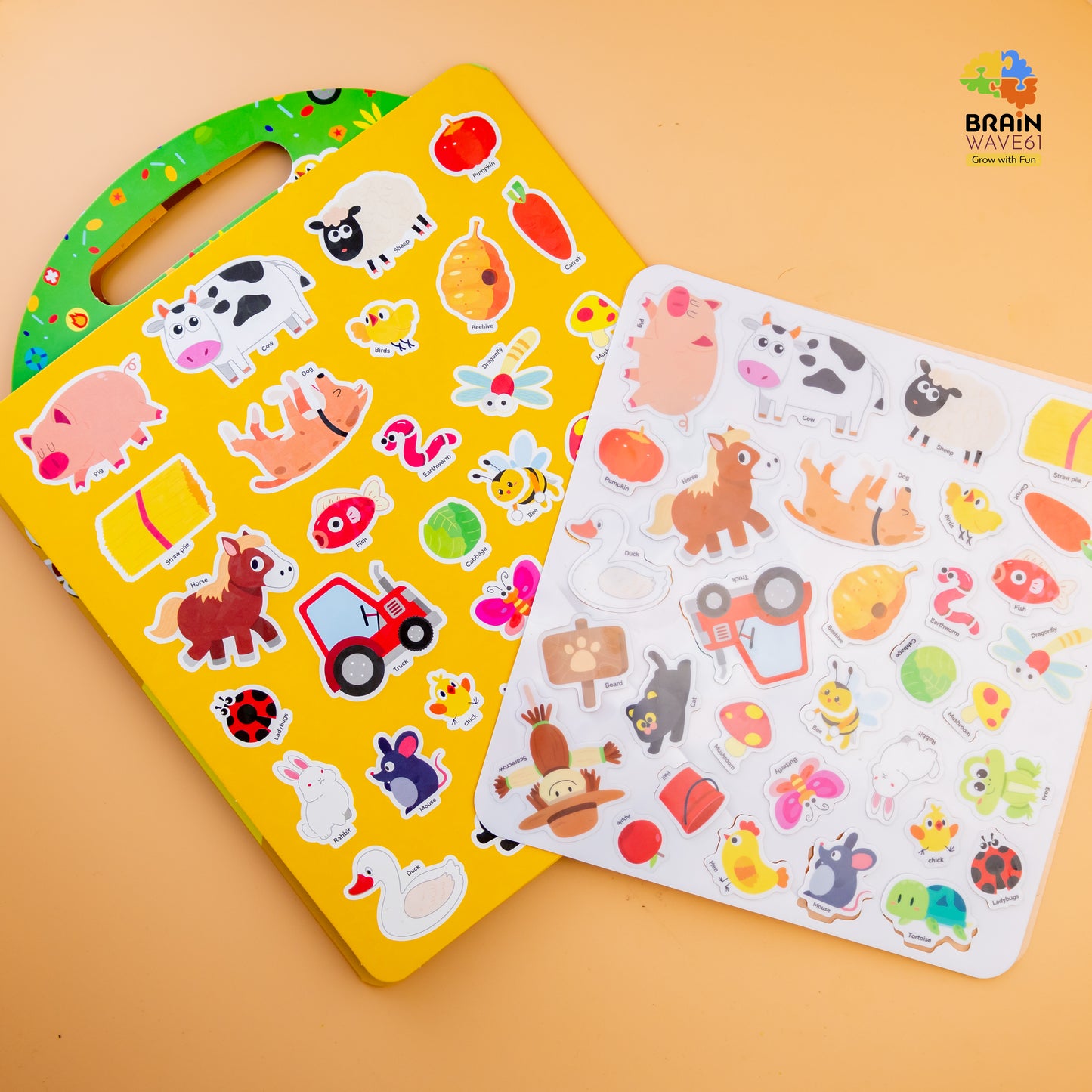 Jelly Reusable Fun Sticker Books for Kids Toddlers 1-6 Years(6 different themes)