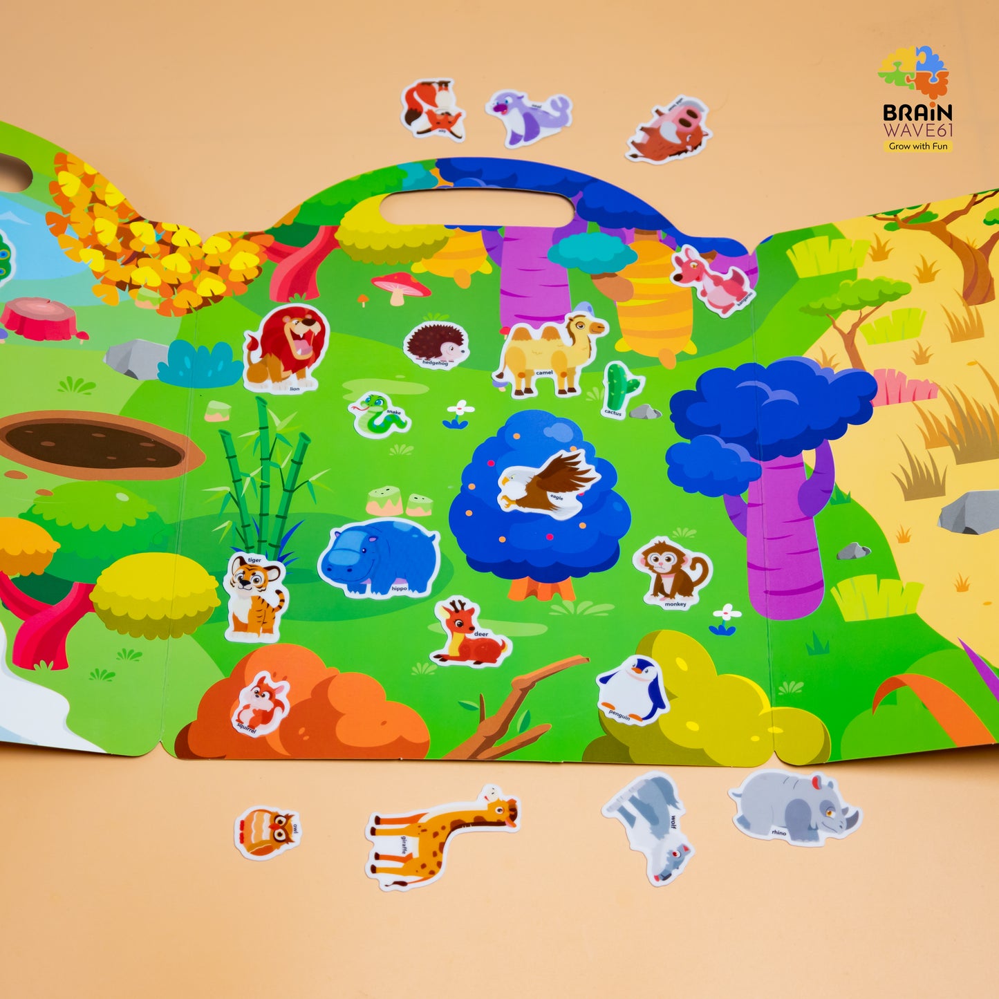Jelly Reusable Fun Sticker Books for Kids Toddlers 1-6 Years(6 different themes)