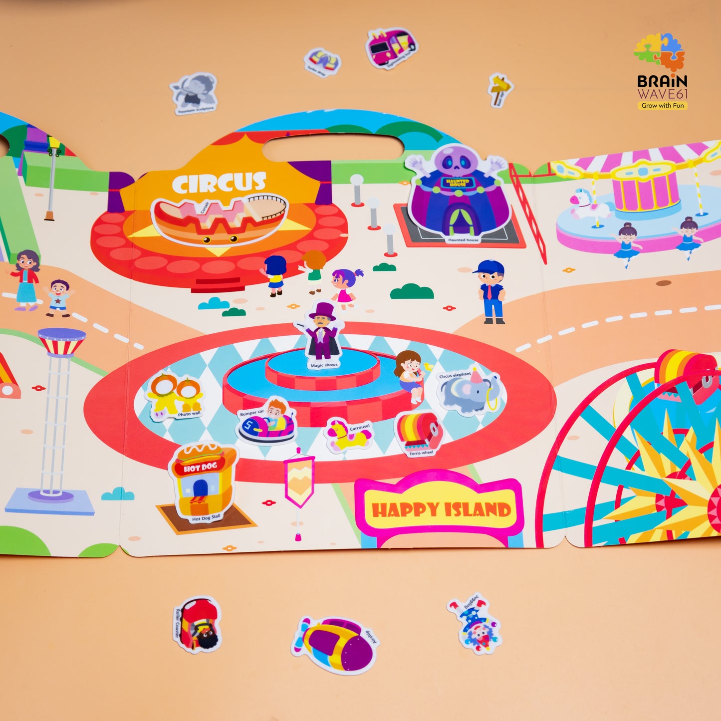 Jelly Reusable Fun Sticker Books for Kids Toddlers 1-6 Years(6 different themes)