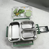 3 grid stainless steel leak proof lunch box 850 mL