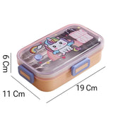 Single grid stainless steel lunch box 530ml