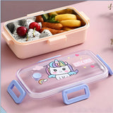 Single grid stainless steel lunch box 530ml