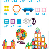 70 Pieces Magnetic Tiles