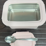 Stainless steel air tight transparent lid lunch box (4 different colour)