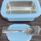 Stainless steel air tight transparent lid lunch box (4 different colour)