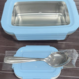 Stainless steel air tight transparent lid lunch box (4 different colour)