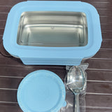 Stainless steel air tight transparent lid lunch box (4 different colour)