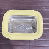 Stainless steel air tight transparent lid lunch box (4 different colour)