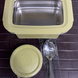 Stainless steel air tight transparent lid lunch box (4 different colour)