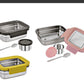 Stainless steel air tight transparent lid lunch box (4 different colour)