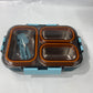 3 grid insulated leak proof lunch box( one extra lock & spoon)