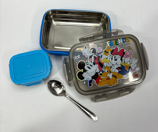 Snaplock steel lunch box with container 500ml + 100ml
