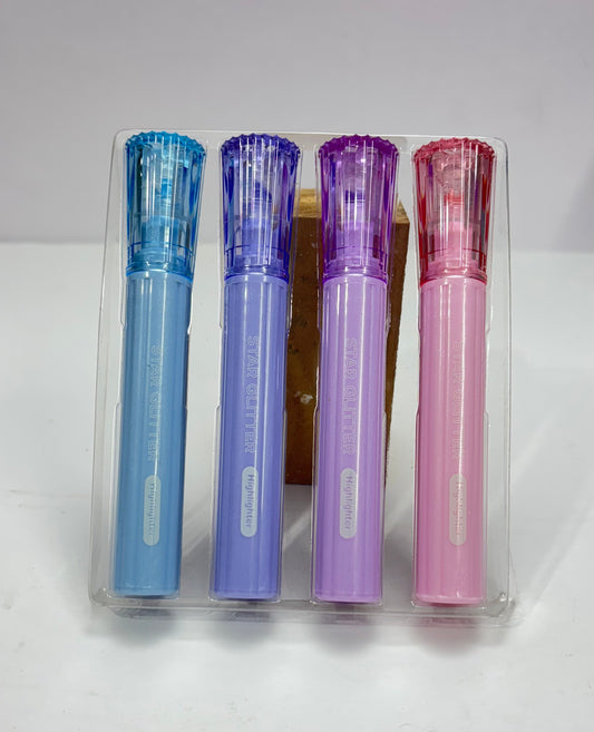 STAR GLITTER HIGHLIGHTER SET OF 4