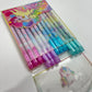 12 Pcs Unicoorn Theme Erasable Gel Pens Set for Kids & Students | 0.5mm Smooth Writing Blue Ink | Cute Kawaii School Stationery | Write Erase Rewrite Pens for School,