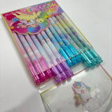 12 Pcs Unicoorn Theme Erasable Gel Pens Set for Kids & Students | 0.5mm Smooth Writing Blue Ink | Cute Kawaii School Stationery | Write Erase Rewrite Pens for School,