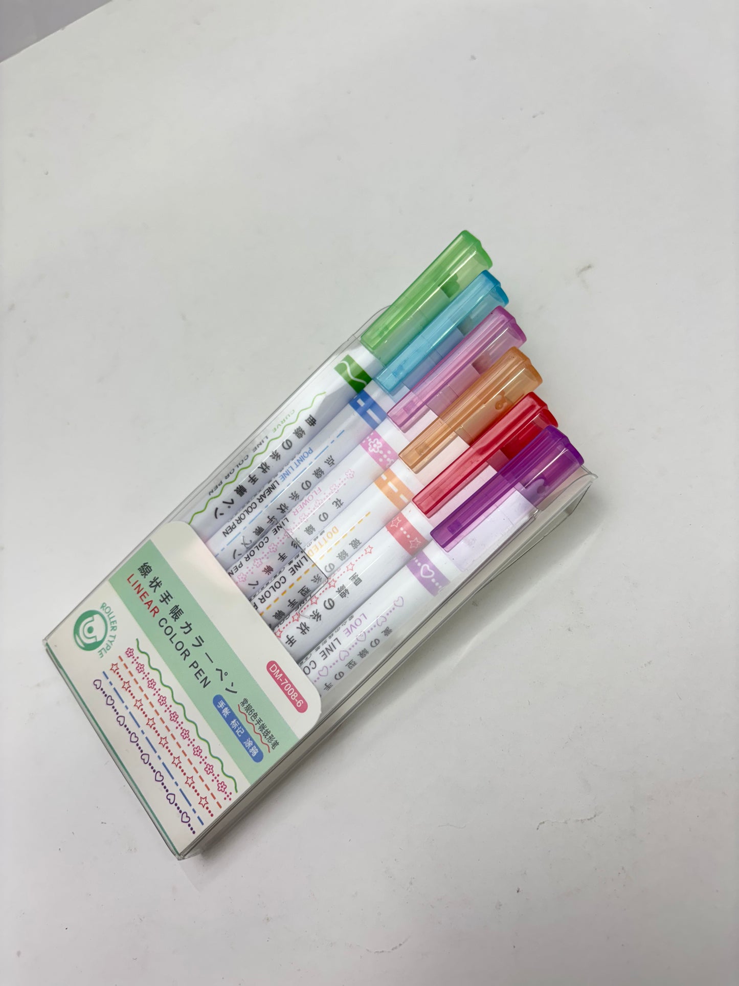 LINEAR ROLLER COLOR PEN -  6 STYLES 6 COLOURS