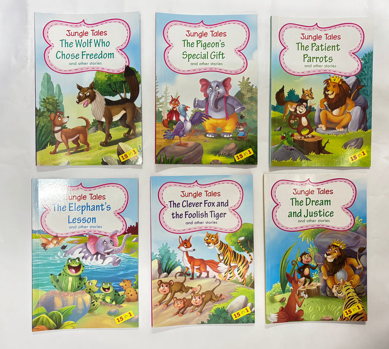 JUNGLE TALES 15-IN-1 STORY BOOKS SET OF 6