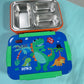 3 grid insulated stainless steel spill & merge proof lunch box ( 710ml)