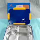 4 grid stainless steel merge proof lunch box (900ml)