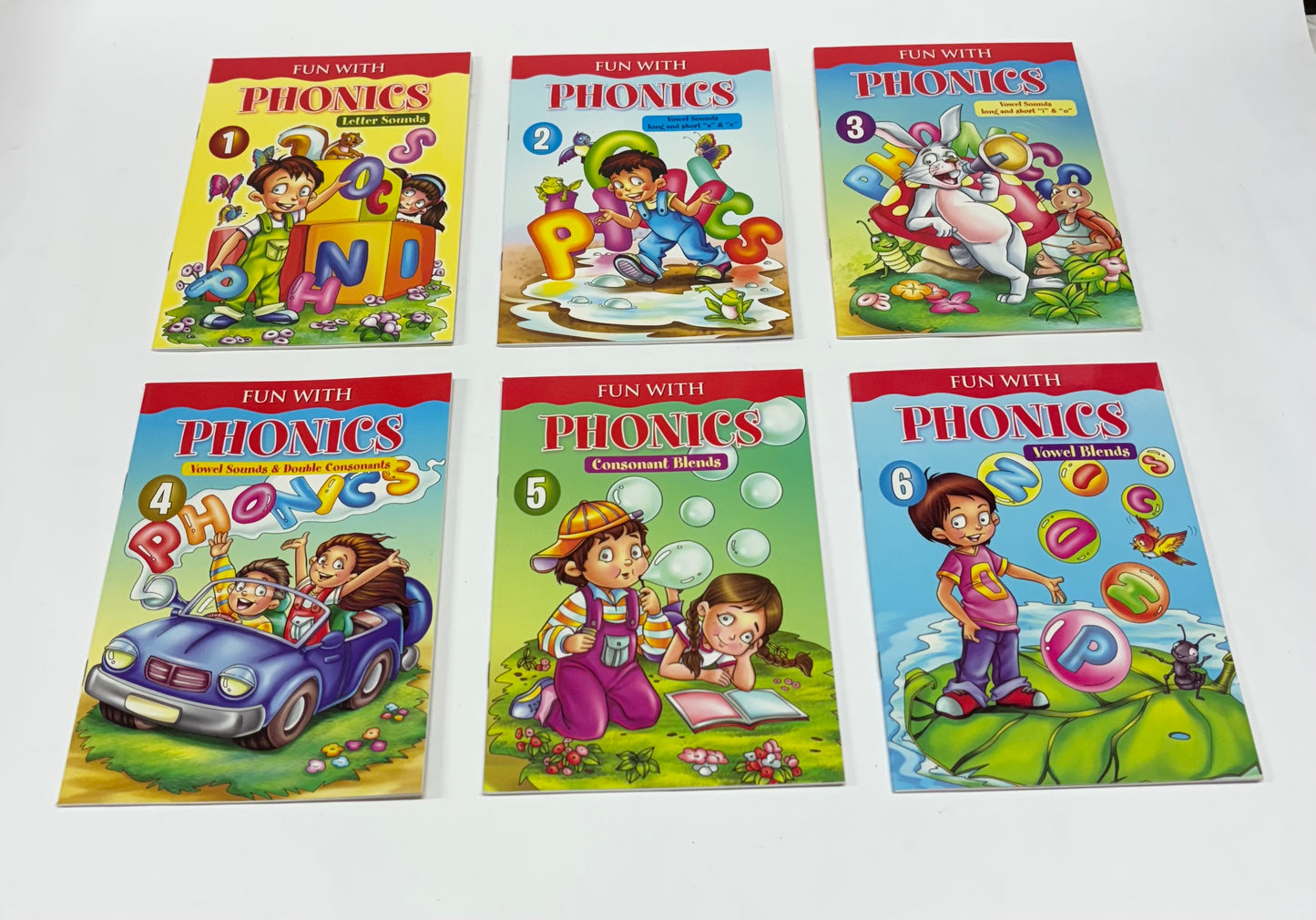FUN WITH PHONICS SET OF 6 BOOKS