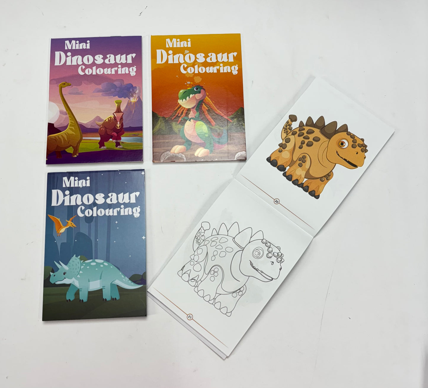 Mini Dinosaur Colouring Books
