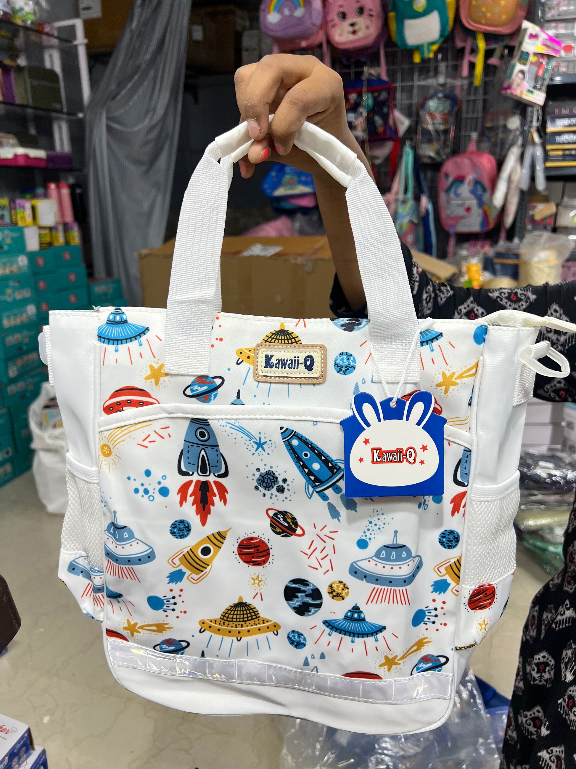 High Quality Shoulder Tote Bag For Kids Space Theme Brainwave61 high-quality-shoulder-tote-bag-for-kids-space-theme-brainwave61