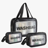 Washbag Set of 3 pcs Cosmetic Toiletry Makeup Vanity Shaving Household Grooming Travel Storage Organizer Bags Pouch kit Pack for Men Women Girls Travel