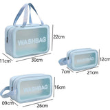 Washbag Set of 3 pcs Cosmetic Toiletry Makeup Vanity Shaving Household Grooming Travel Storage Organizer Bags Pouch kit Pack for Men Women Girls Travel