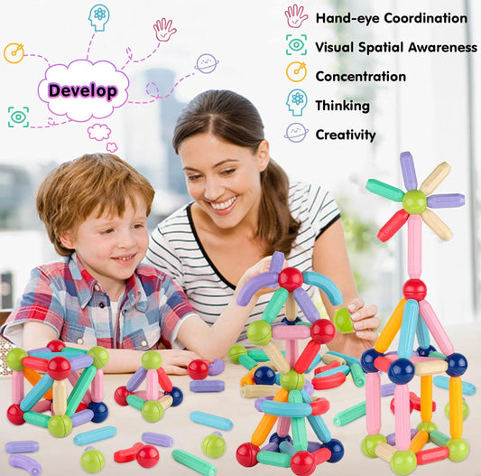 128 Pieces Magnetic Sticks