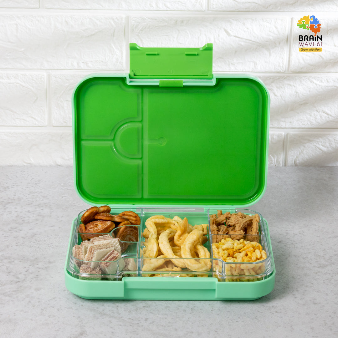 Bento Lunch Box for Kids, 4 & 6 Compartments Ideal Portion Sizes Leak-Proof Bento box for Kids Dishwasher Safe, BPA-Free