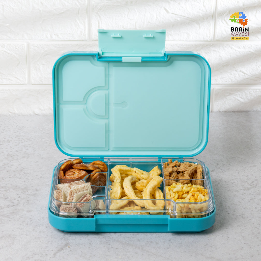 Bento Lunch Box for Kids, 4 & 6 Compartments Ideal Portion Sizes Leak-Proof Bento box for Kids Dishwasher Safe, BPA-Free