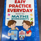Easy practice everyday ( senior kg ) maths worksheets (56 worksheets)