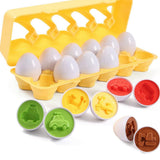 Vehicles Matching Egg Toys Easter Basket Stuffers for Toddlers Boys Girls