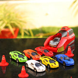 Rapid Launcher Play Set Toy with 7 Die Cast Metal Stunt Car and Master Racers Racing Sports Rapid Launcher with 3 Stoppers Best Toy Gift for Kids (Multi-Color)