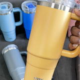 TYESO vacuum insulated tumbler with handle 900ml(24 hours cold & 6 hours hot)