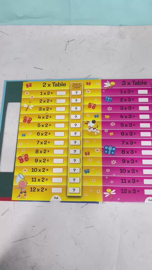 Let's Learn Times Tables wipe -clean  ( Pull the Tab Book )board book
