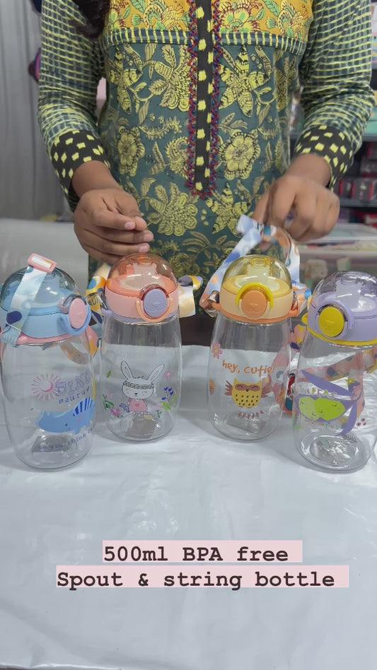 500ml BPA free  spout + string bottle