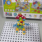 3D peg puzzle Electric Drill and Screw Set Design 281 Pieces Creative Mosaic Art Puzzle Drilling Toy, DIY Drill Puzzle Stem Educational Building Blocks Learning Kit Fun Activity for Kids